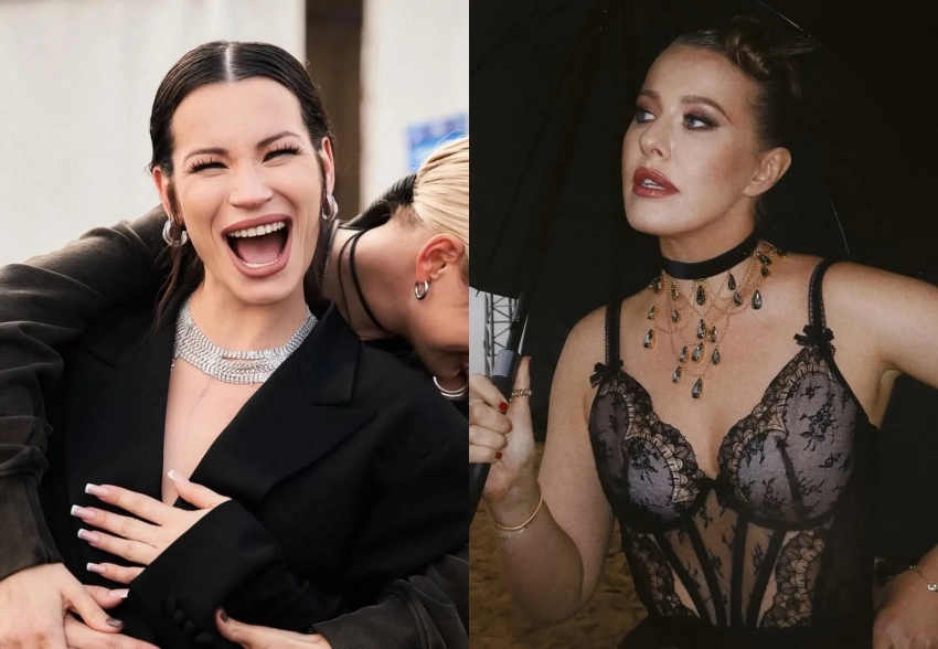 Русский кутюр и последний день перед декретом: как Ксения Собчак и Ида Галич провели время на VK Fest