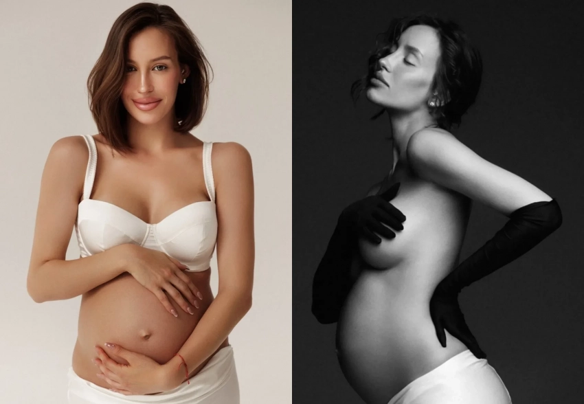 "Нет лучше ощущения, чем носить под сердцем частичку себя". Беременная девушка Тимати снялась обнажённой в новой фотосессии